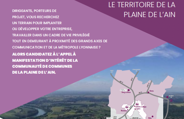 AMI - Acquérir du foncier économique dans la Plaine de l&#039;Ain